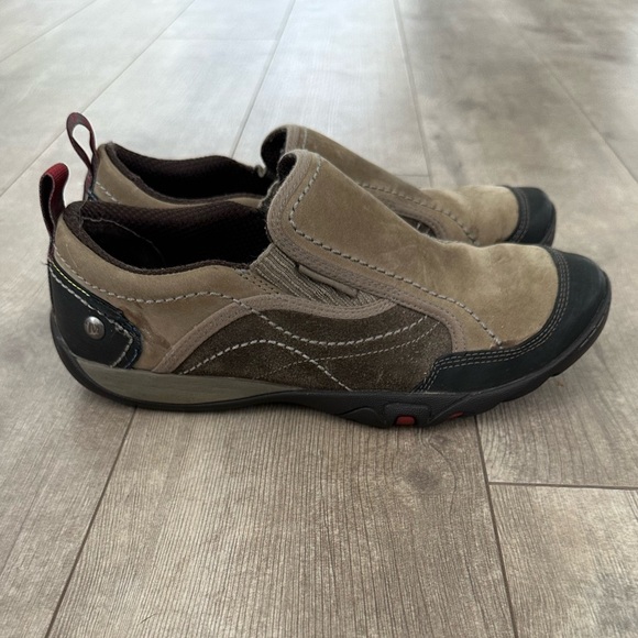 Merrell Womens Mimosa Moc Boulder Comfort Shoes Brown Leather Slip On Size 8 - Picture 4 of 11